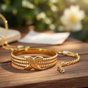 Bracelet tendance en acier inoxydable 316L plaqué or PVD, durable et résistant, pour femme, accessoire de bijouterie - Product Image 3