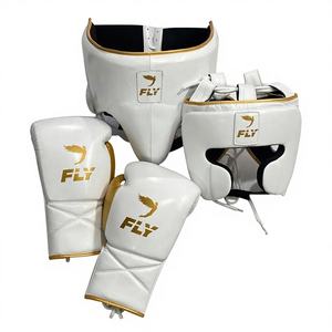 Gants de MMA au design le plus récent, logo personnalisé OEM/ODM, ensemble de sparring de boxe professionnel pour hommes, cuir véritable, évacuation de l'humidité, à lacets - Product Image 1
