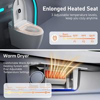Toilette intelligente OEM/ODM en gros avec siège chauffant et chasse d'eau automatique, bidet électrique monobloc moderne pour hôtels de luxe
