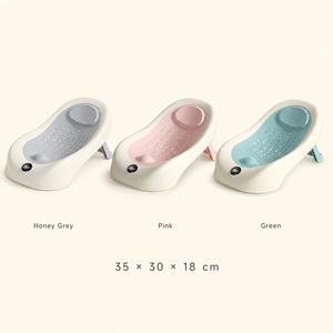 Transat de bain pour bébé avec affichage numérique de la température, pliable, coussin plat en TPE souple, antidérapant, pour nouveau-né, personnalisable OEM - Product Image 3