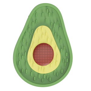 משטח ליקוק לכלבים מסיליקון בעיצוב אבוקדו, משטח האכלה איטית לחיות מחמד, ניתן להתאמה אישית עם לוגו, משטח ליקוק עם כוסות יניקה - Product Image 4