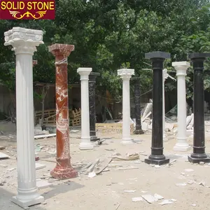 Best New Products Stone column marble pillar hand carved Roman style garden decorative marble column