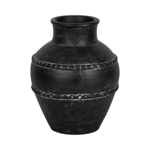 Vaso Scultoreo Rotondo in Terracotta, Vaso per Fiori con Texture Decorativa per Soggiorno e Camera da Letto - Product Image 1