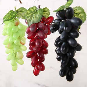 Wholesale Plastic Aritificial Fruit String Decoration Simulation Grape Frost Raisin <b>Leaf</b> Rattan for Home and Christmas Occasions - Product Image 4