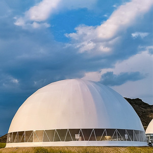 Tenda Glamping Geodetica Premium in Alluminio - Cupola Sferica per Tutte le Stagioni con Vetro Temperato, per 6-8 Persone, Campeggio di Lusso Professionale - Product Image 2