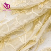Tissu en gaze brodé de pissenlits 100% polyester, jacquard 3D, toucher doux, vêtements de protection solaire pour mariage et accessoires
