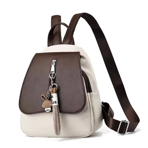 Customized Lightweight Korean Style Student Backpack Simple Fashionable Casual College Middle School Style Zipper Polyester Bag - Product Image 2