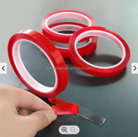 Cinta de espuma acrílica transparente de película roja cinta de doble cara cinta adhesiva de espuma impermeable de doble cara