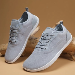 Nuevos Zapatos Casuales de Exterior con Cordones, Diseño Ancho, Antideslizantes, Resistentes al Desgaste, Transpirables, con Parte Superior de Piel de Cerdo y Lona Bordada - Product Image 6