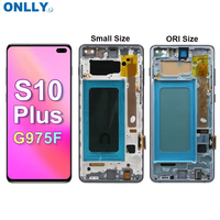Pantalla OLED BIG de vidrio AMOLED CON MARCO para Samsung Galaxy S10 plus G975, pantalla para Samsung s10+ con tamaño grande