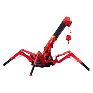 플라이 지브 전기 너클 붐이있는 모바일 8 톤 스파이더 크레인 미니 크롤러 크레인 리프팅 16m - Product Image 2