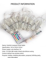 Prix de gros guirlande lumineuse RGB couleur LED musique synchronisation rideau pendentif décoration intérieure 100LED avec application intelligente BT contrôle