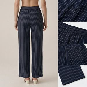 <span class=keywords><strong>Pantaloni</strong></span> Estivi da Donna 2026 in Misto Cotone e <span class=keywords><strong>Lino</strong></span> <span class=keywords><strong>a</strong></span> <span class=keywords><strong>Righe</strong></span>, Gamba Larga, Vita Alta, per Ufficio - Product Image 6