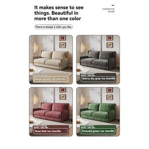 Sofá Cama Tapizado en Tela Chenille Moderna, con Estructura Metálica en Forma de L, Acolchado, de 2 Plazas, en Oferta - Product Image 3