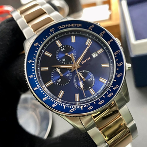 <span class=keywords><strong>Montre</strong></span> de luxe de haute qualité en acier inoxydable et quartz pour homme, 44 mm, cadran au style simple, résistante à l'eau 100 m, chronographe sportif, bracelet 20 mm - Product Image 5