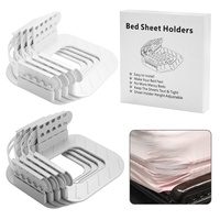 Support de drap de lit antidérapant, détachable, réglable en hauteur, avec clip de verrouillage