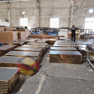 Gương nhà máy bán buôn thép không gỉ khung gương hiện đại cao cấp vàng đóng khung Gương phòng tắm - Product Image 6