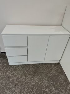 Mobiletto Moderno in Legno Massello per <span class=keywords><strong>Soggiorno</strong></span> con 4 Cassetti <span class=keywords><strong>e</strong></span> Scomparti, Ideale per Piccoli Appartamenti <span class=keywords><strong>e</strong></span> Pareti Strette - Product Image 6