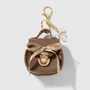 กระเป๋าใส่หูฟังขนาดเล็กทำจากหนังมีหลายสีล้วนสวยงามน้ำมันหยดมีโบว์สำหรับใส่เหรียญพร้อมพวงกุญแจ - Product Image 6