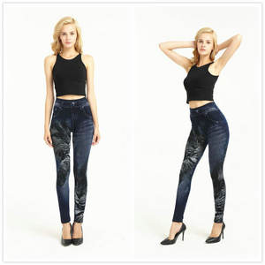 1.59 Dollar PXK001 Vente en gros de nouvelles couleurs de jean frais collants maigres Leggings en <span class=keywords><strong>latex</strong></span> pour femmes avec des couleurs - Product Image 5