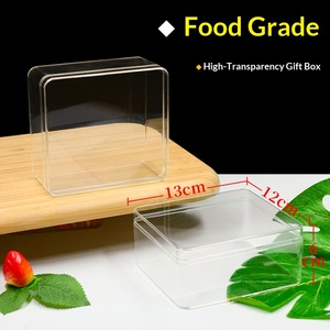 Boîte carrée transparente en plastique PS avec couvercle, parois épaisses, haute transparence, pour emballage alimentaire, pâtisserie, cadeaux, snacks. - Product Image 6