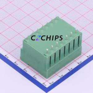 KF2EDGVH-5.0-2*7P Plug-in Terminal Block Through hole,P=5mm Connector Board-to-Board / Socket - Closed 2x7P 5mm Green - Product Image 2