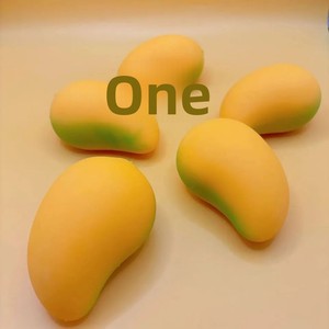 Balle anti-stress en latex pelucheux en forme de mangue, à récupération ultra-lente, jouet de décompression et anti-anxiété - Product Image 5