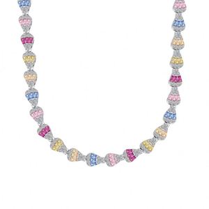 Collares de tenis Dylam Glamorous con diseño elegante para mujer, de plata S925 con baño de rodio y circonitas 5A, ideales para ocasiones de moda. - Product Image 1