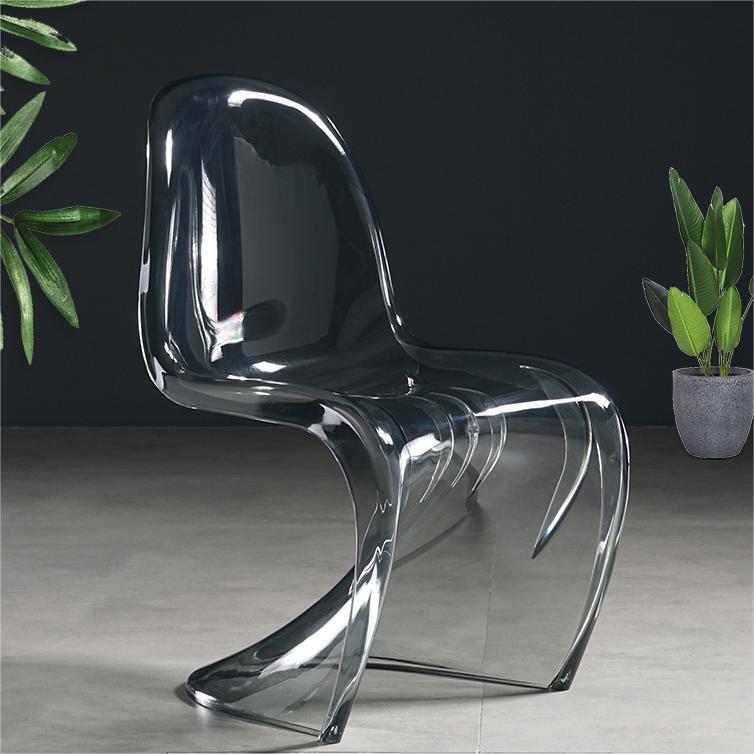 Прозрачный Акриловый Обеденный стул, нестандартный цвет, прозрачный кристалл, свадьба, новый дизайн