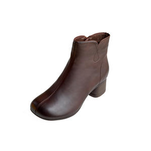 Botines de Plataforma Otoño Invierno 2025, Nuevos, Hechos a Mano, de Cuero Genuino, con Cordones Ingleses, Tacón de Cuña - Product Image 5