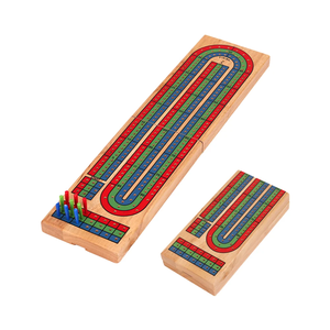 Classic 3-Track Wood Cribbage <b>Board</b> Game 9 <b>Pegs</b> Portable Card <b>Board</b> Outdoor Play Adult-friendly Beautiful Printing Eco-friendly - Product Image 1