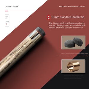 Queue de billard à pointe fine en bois de frêne et bois de purplewood, pour le billard noir (8 boules), modèle Z-12 Portable - Product Image 4