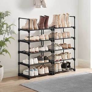 10-Tier Shoe Storage Organiser <strong>Narrow</strong> <strong>Tall</strong> Shoe Rack for Entryway Metal Sturdy Shoe <strong>Shelf</strong> Easy to Assemble - Product Image 5