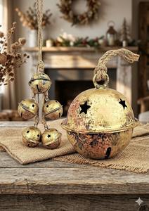 Campanas de armonía vintage hechas a mano al por mayor con acabado rústico, utilizadas para decoración colgante con cuerda - Product Image 3