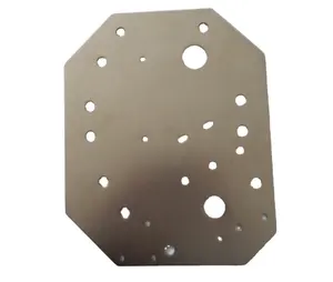 Stamping metal plate pieces with holes based on the design drawing supplier
