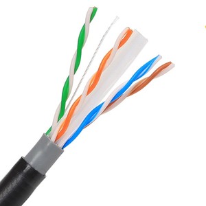<span class=keywords><strong>Noir</strong></span> 305M RJ45 extérieur CAT6 câble Ethernet 1000ft UTP Ethernet LAN réseau paire torsadée enterrement direct <span class=keywords><strong>POE</strong></span> données réseau - Product Image 2