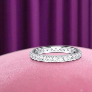 KEEVA JEWELS-Anillo de boda de oro sólido para mujer, anillo de diamante redondo cultivado en laboratorio, joyería de aniversario, joyería de aniversario - Product Image 3