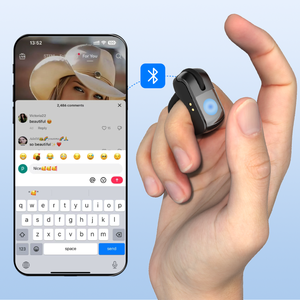 Inalámbrico para Bluetooth Vertical Gaming Finger Ring Mouse Clicker Video Scroller Página de presentación Turn Compatible <span class=keywords><strong>Kindle</strong></span> <span class=keywords><strong>APP</strong></span> Mac - Product Image 3