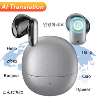 Auriculares Traductores con IA, Mini Auriculares Intrauditivos Estéreo Inalámbricos, Traducción Bidireccional, Resistentes al Agua IPX6, Control Táctil 5.4, ANC, LED