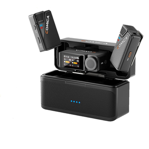 Micrófono Lavalier inalámbrico de doble canal Comica BooMax AI Denoise Grabación interna flotante de 32 bits Micrófono <span class=keywords><strong>cardioide</strong></span>/<span class=keywords><strong>omnidireccional</strong></span> - Product Image 1