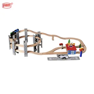 Hangzhou OEM Wooden Train Set With Accessories Christmas Games Children's Classic Train Set