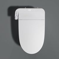 WC intelligent en céramique moderne avec chauffage de siège automatique, chasse d'eau par siphon, siphon en S, équipement sanitaire intelligent