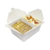 Boîte alimentaire en carton kraft pour plats chauds, conteneur à emporter avec insert séparateur pour la restauration et les traiteurs