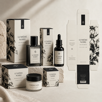 Boîte d'emballage de produits de beauté de luxe avec logo personnalisé, boîte en papier recyclable pour lotion, huile essentielle, emballage de sérum pour soins de la peau