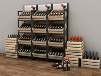 Étanche de grande capacité avec roue Étagère à vin pour fruits et légumes Présentoir pour supermarché Étagère pour magasins de détail Étagères pour fruits