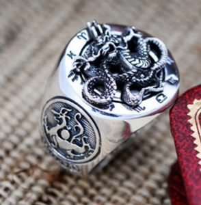 <span class=keywords><strong>Dragon</strong></span> de l'Est, personnalité dominante, bague vintage en argent thaïlandais avec griffe de <span class=keywords><strong>dragon</strong></span>, bijoux pour hommes, argent sterling 925 - Product Image 3