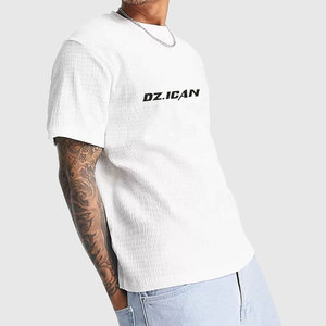Vêtements à col rond avec impression de logo personnalisée T Shirt Men Casual Loose White T-Shirt High Quality Solid Color Men's T-Shirts Wholesale - Product Image 2