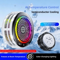 Refroidisseur de téléphone portable blanc, dissipateur thermique, ventilateur de refroidissement pour jeux, étui de refroidissement magnétique, LED RGB, léger, universel, radiateur de téléphone