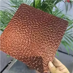 Plaque en acier inoxydable martelé rouge bronze EX772 304 Service de pliage décoratif - Product Image 6