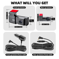 Kamera Recorder 4K Laris Manis Lensa Ganda APP&Wifi Car DVR Sudut Lebar Super G-Sensor Dash Camera 1080P Kamera DVR Mobil Belakang